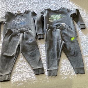 Nike Kids Gray Sweatpants Set - 2 Sets Included